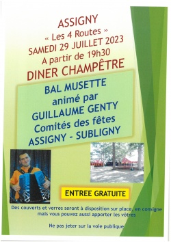 DINER CHAMPETRE DES 4 ROUTES