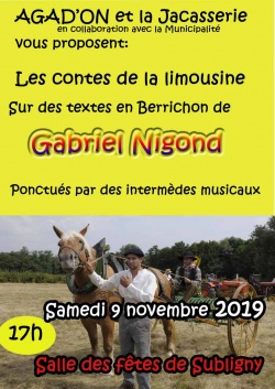 Les contes de la Limousine, samedi 09 novembre 2019 à 17h00