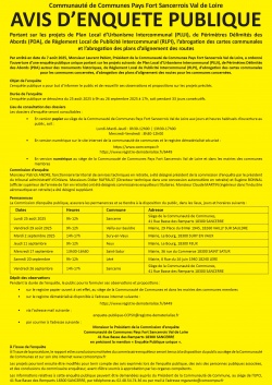 ENQUETE PUBLIQUE DU PLAN LOCAL D&#039;URBANISME INTERCOMMUNAL