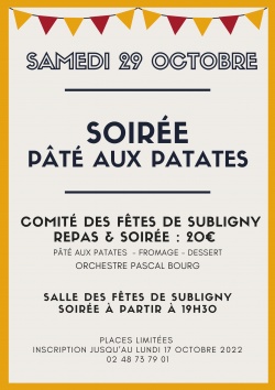 SOIREE PATE AUX PATATES