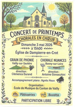 Concert (chorales en choeur) à DAMPIERRE EN CROT