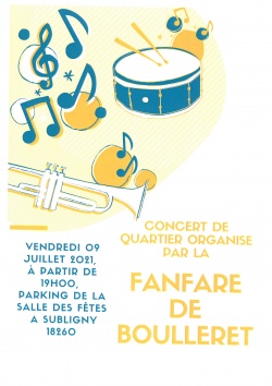 CONCERT DE QUARTIER organisé par la FANFARE de BOULLERET