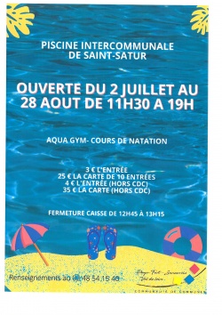 Ouverture de la piscine de SAINT-SATUR