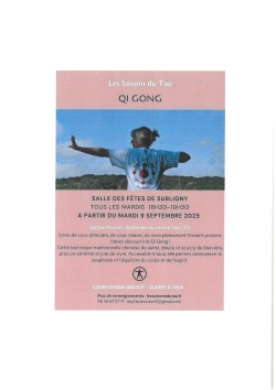 REPRISE DES SEANCES DE QI GONG