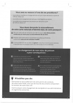 J&#039;ai changé de nom et/ou de prénom ? Je dois renouveler ma carte d&#039;identité et mon passeport