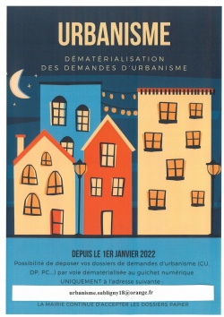 DEMATERIALISATION DES DEMANDES D&#039;AUTORISATION D&#039;URBANISME